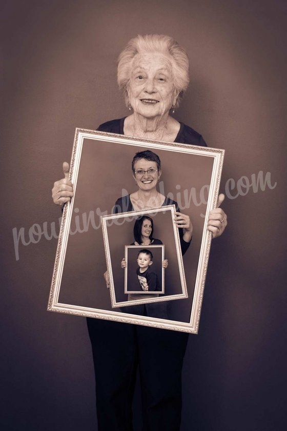 Séance Photo Tableaux Générations de Famille - La Rochelle - Audrey et sa famille